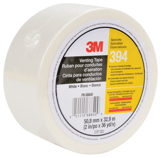 3M(TM) Venting Tape 394 IW White, 2 in x 36 yd