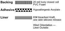 9781 Ivory PVC Foam Tape illus