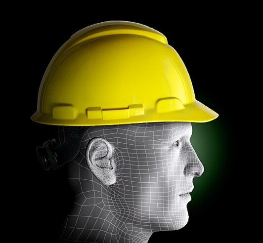 3M(TM) Hard Hat, Yellow 4-Point Ratchet Suspension H-702R, 20 ea