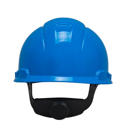 3M(TM) Hard Hat, Blue 4-Point Ratchet Suspension H-703R Back