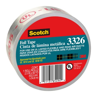 3326, Scotch� Aluminum Foil Tape 3326, 60 yds