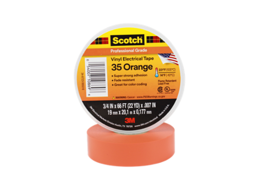 3M(TM) Scotch(R) Vinyl Electrical Tape 35, new packaging, Orange