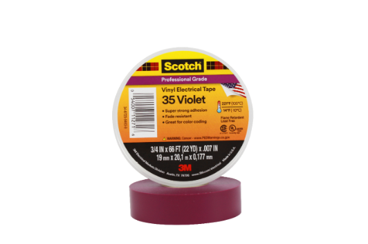 3M(TM) Scotch(R) Vinyl Electrical Tape 35, new packaging, Violet
