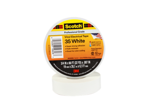 3M(TM) Scotch(R) Vinyl Electrical Tape 35, new packaging, White