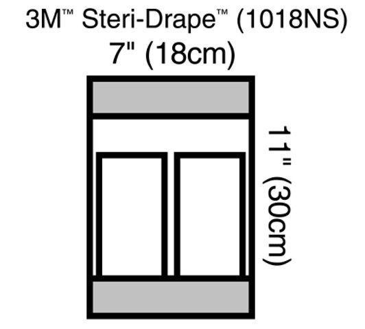 Instr Pouch Clr Plastic 2 Adh Strp 3 Compartmnt Illus 1018NS
