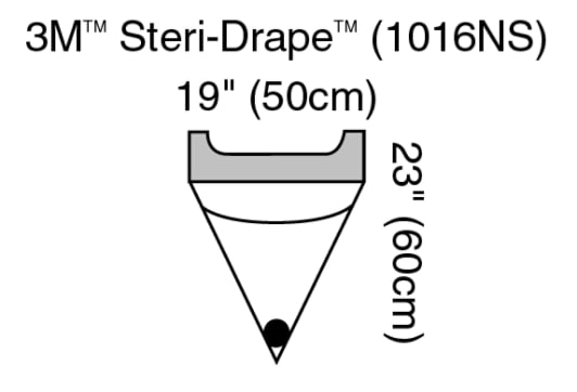 Irrigation Pouch Clr Plastic Adh Strip Illus 1016NS