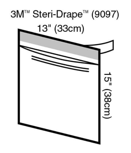 3M Steri-Drape Instrument Pouch Large Clear plastic Illus 9097