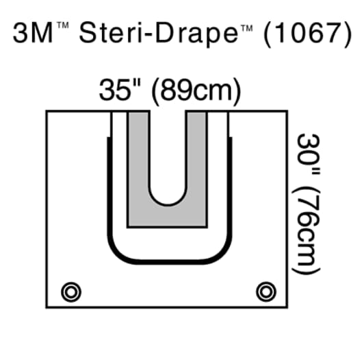 U-Drape Clr Plastic U-pouch Aperture Adhesive Illus 1067