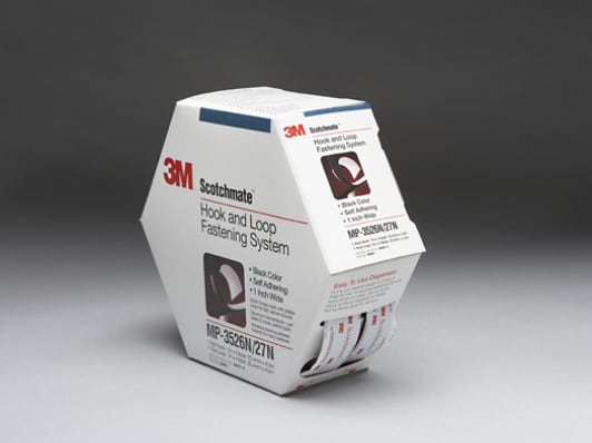 3M Scotchmate Reclosable Fastener MP-3526N/27N Black Mini Pack