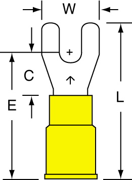 Nylon Insulated with Insulation Grip Standard Fork Termination