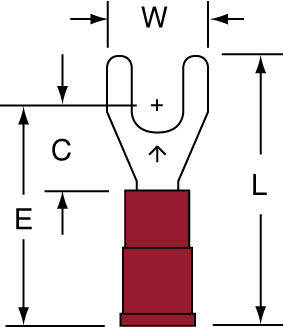 Nylon Insulated with Insulation Grip Standard Fork Termination