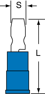 Nylon Insulated with Insulation Grip Bullet Style Male Disconnec