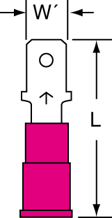 Vinyl Insulated Butted Seam Male Disconnects