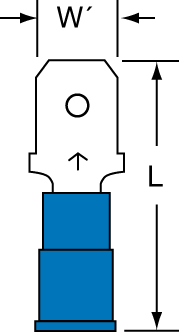 Vinyl Insulated Butted Seam Male Disconnects