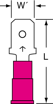 Vinyl Insulated Butted Seam Male Disconnects