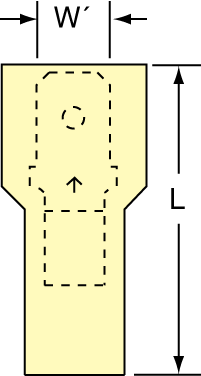 Nylon Fully Insulated Butted Seam Male Disconnects