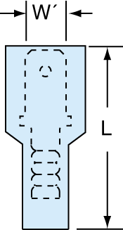 Nylon Fully Insulated Butted Seam Male Disconnects
