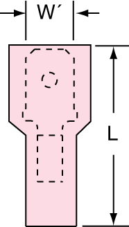 Nylon Fully Insulated Butted Seam Male Disconnects