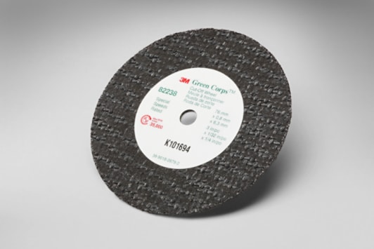 3M(TM) Green Corps(TM) Cut Off Wheel, 3 in x 1/32 in x 1/4 in