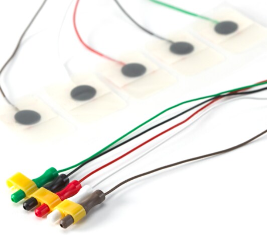 Red Dot Pre-Wired Monitoring Electrode 2289PA, Patient Side