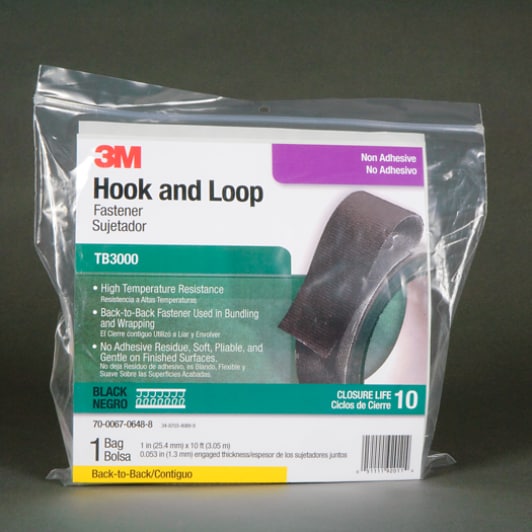 Fastener Hook and Loop TB3000 Black