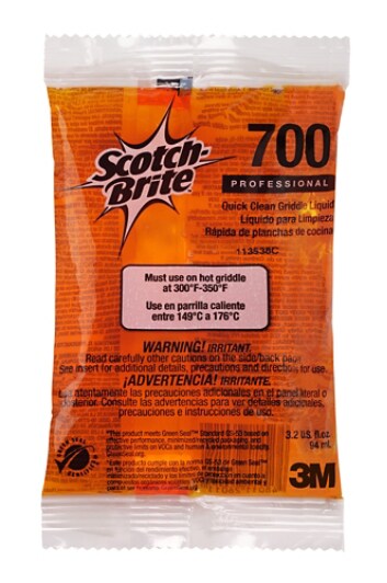 Scotch-Brite(TM) Quick Clean Griddle Liquid 700,Packet-GreenSeal