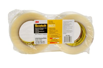 Scotch(R) Reinforced Strapping Tape 8651 Clear, 18 mm x 55 m