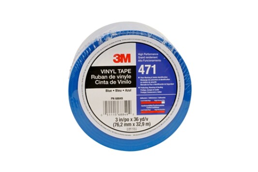 3M(TM) Vinyl Tape 471 Blue, 3  in x 36 yd
