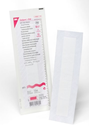 Medipore +Pad Soft Cloth Adhesive Wound Dressing 3573, white
