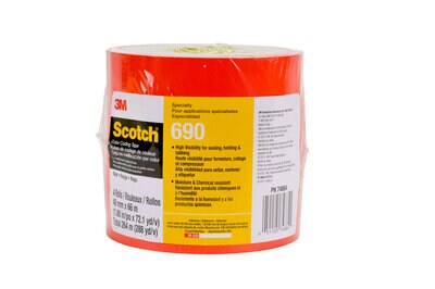 Scotch(R) Color Coding Tape 690 Red, 24 mm x 66 m