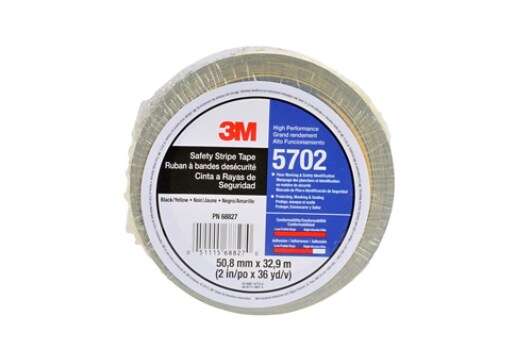 3M(TM) Safety Stripe Tape 5702 Black/Yellow, 2 in x 36 yd