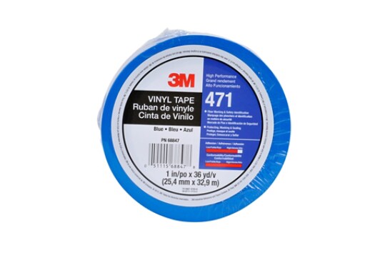 3M(TM) Vinyl Tape 471 Blue, 1 in x 36 yd