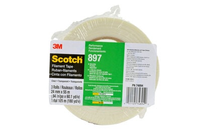 Scotch(R) Filament Tape 897 Clear, 24mm   X   55 m