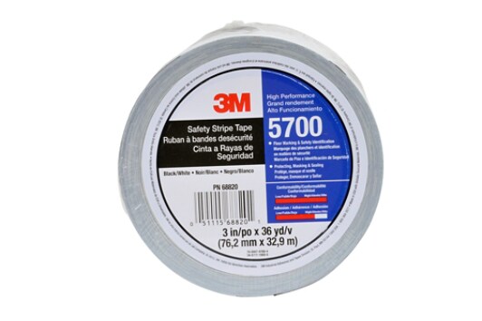 3M(TM) Safety Stripe Tape 5700 Black/White, 3 in x 36 yd