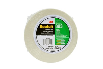 Scotch(R) Filament Tape 893 Clear, 48 mm x 55 m