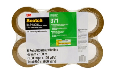 Scotch (R) Performance Box Sealing Tape 371 Tan