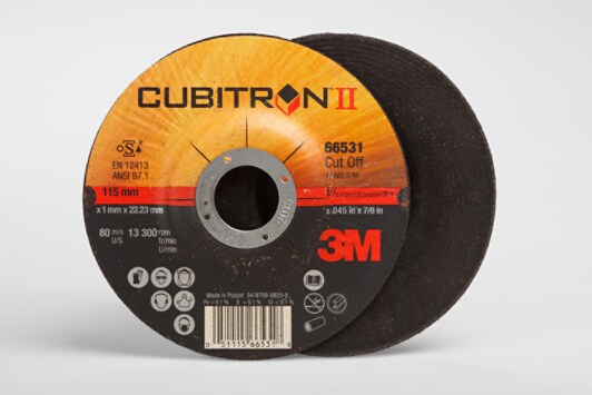 3M(TM) Cubitron(TM) II Cut-Off Whl T27,(66531) 4.5x.045x7/8in