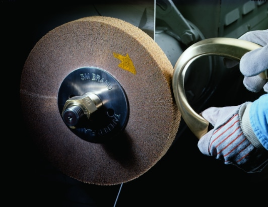 Scotch-Brite(TM) Cut and Polish Flap Brushes Application