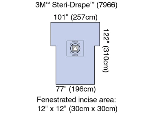 Steri-Drape Cesarean Section Sht w Aperture Pouch Illus 7966