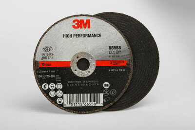 3M(TM) High Performance Cut-Off Whl T1,(66558) 3x.06x1/4in