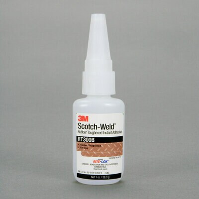 3M™ Scotch-Weld™ Rubber Toughened Instant Adhesive RT300B, 1 oz