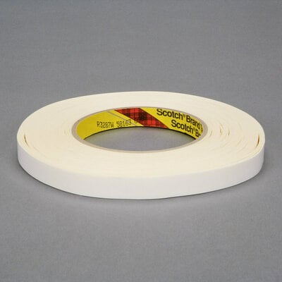 Repulpable Heavy Duty Double Coated Tape R3287 White, .5 inch