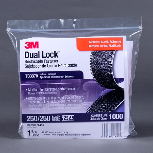 3M Dual Lock Reclosable Fastener TB3870 Trial Bag