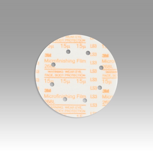 3M(TM) Hookit(TM) MFF T-D D/F Disc 268L, 6xNH 8 Holes 15 Mic