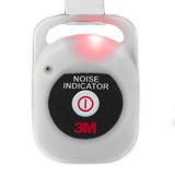 Vermelho Intermitente indica que o nível de ruído é superior a 85 dBA e é necessária protecção auditiva.