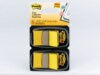 Post-it® Flags, Yellow, 1 in Wide, 50/Dispenser, 2 Dispensers/Pack