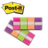 Post-it® Flags, Bright Colors, 1 in Wide, 80/On-the-Go Dispenser, 2 Disp/Pack