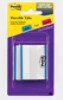 Post-it® Durable Tabs, 2 inch Solid, Blue, 25 Tabs/On-the-Go Dispenser