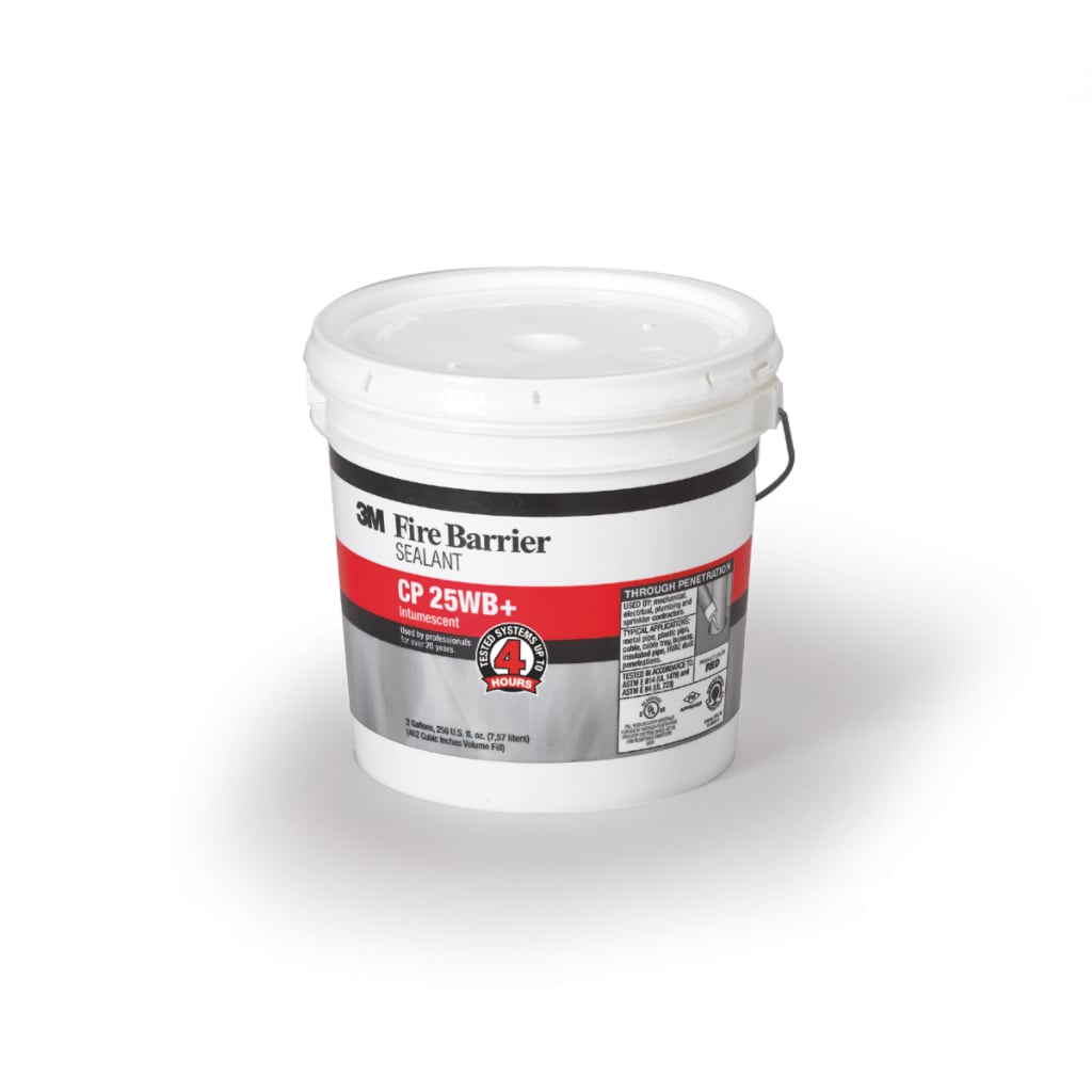 We formulated this fire sealant to dry and form a monolithic firestop seal that also acts as a barrier to airborne sound transmission. 3M™ Fire Barrier Sealant CP 25WB+ is a red, one-component, gun-grade, latex-based, intumescent firestop sealant. This fire barrier sealant helps control the spread o