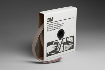 3M™ Utility Cloth Roll 211K is a light J-weight cloth abrasive for general maintenance work. This closed coat aluminum oxide abrasive comes in a range of grades for common applications like repairing metal finishes, removing rust, deburring, blending and surface preparation for paints and coatings.